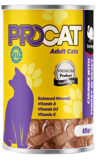 Procat - Can 415 gm - Adult Cats - Turkey