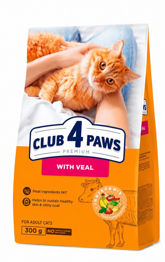 Club 4 Paws - Dry Food - For Adult Cats - 300 gm - Vela