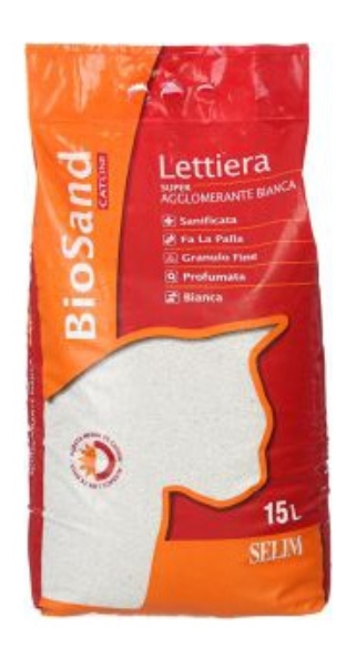 Lettiera - Biosand - Cat Litter - 15 L - Super Agglomerante Bianca