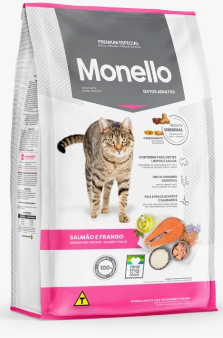 Monello - Dry Food - For Adult Cats - 1 kg - Salmon & Chicken