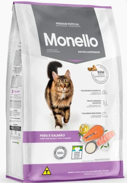Monello - Dry Food - For Adult Cats - 1 kg - Sterilized - Turkey & Salmon