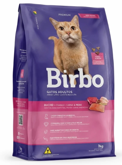 Birbo - Dry Food - For Adult Cats - 1 kg - Sterilized - Chicken , Beef & Fish