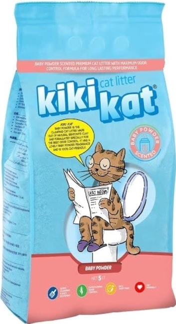 KiKi Kat - Cat Litter - Baby Powder - 5 L