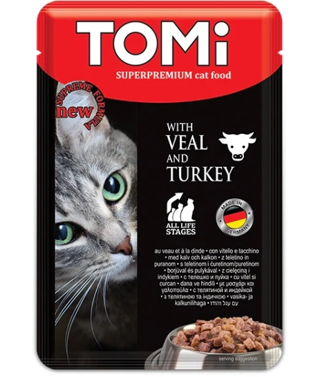 Tomi - Cat Food - For Adult - Pouch 100 gm - Turkey