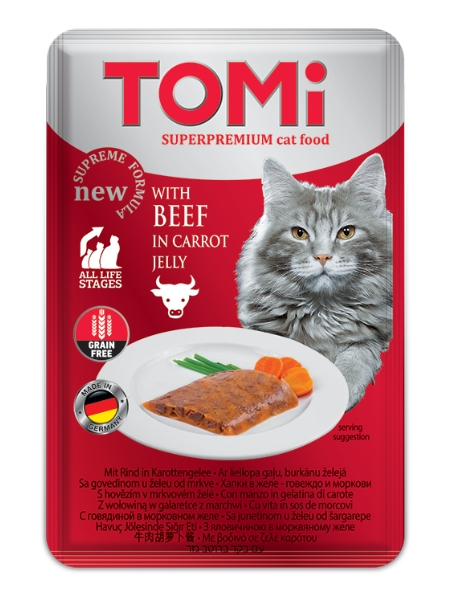 Tomi - Cat Food - For Adult - Pouch 100 gm - Beef