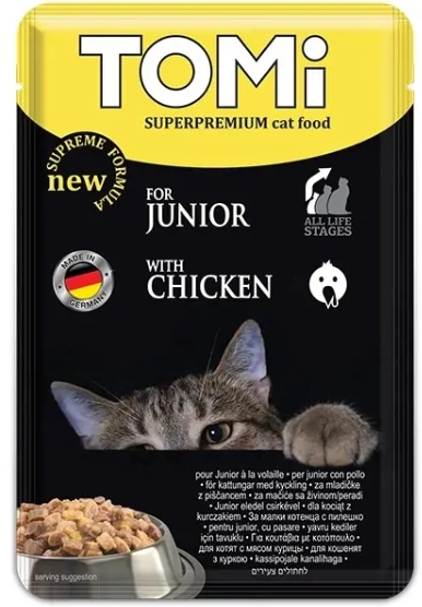 Tomi - Cat Food - For Junior - Pouch 100 gm - Chicken