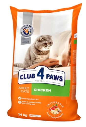 Club 4 Paws - Dry Food - For Adult Cats - 14 Kg - Chicken