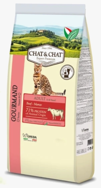 CHAT & CHAT - For Adult Cats - 14 kg - Beef