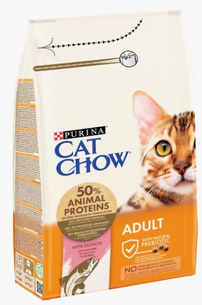 Purina - Cat Chow - Dry Food - For Adult Cats - 1.5 kg - Salmon