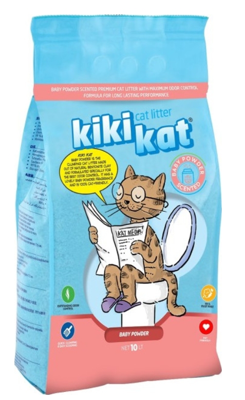 KiKi Kat - Cat Litter - Baby Powder - 10 L
