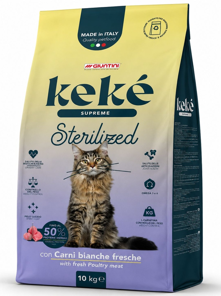KeKe - Dry Food - For Adult Cats - 10 kg - Sterilised