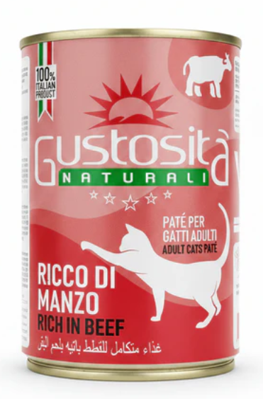 Gustosita - Can 400 gm - For Adult Cats - Beef