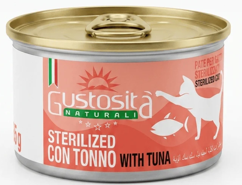 Gustosita - Can 85 gm - For Cats - Sterilized - Tuna