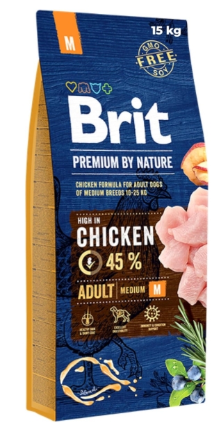 Brit - Dry Food - For Adult Dogs - M - 15 kg - Chichken