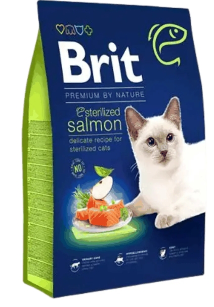 Brit - Dry Food - For Cats - Sterilized - 8 kg - Salmon