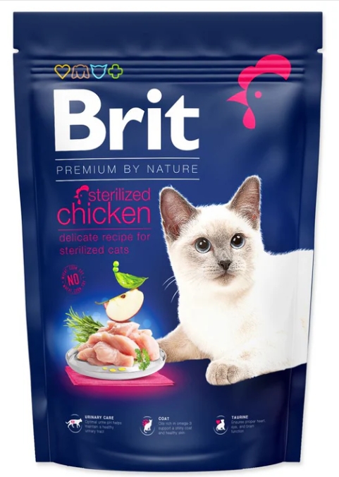 Brit - Dry Food - For Cats - 300 gm - Sterilized - Chicken