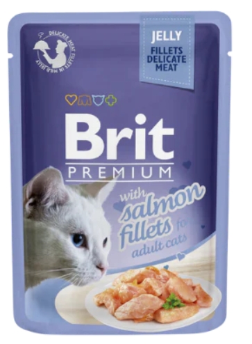 Brit - Cats Food - Pouch 85 gm - Delicate Meat - With Salmon
