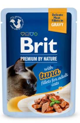 Brit - Cats Food - Pouch 85 gm - Delicate Meat - With Tuna
