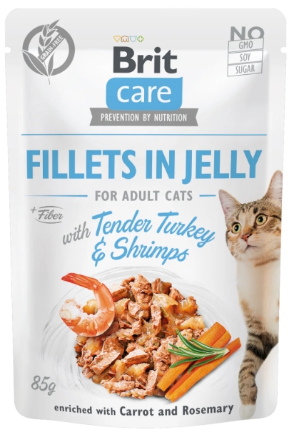 Brit Care - Cats Food - Pouch 85 gm - Tender Turkey & Shrimps
