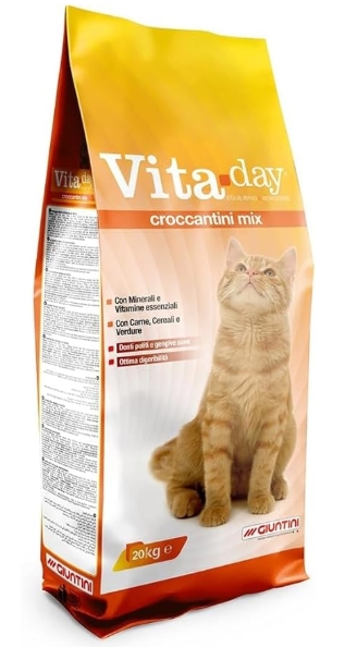 Vita.Day - Dry Food - For Adult Cats - 20 kg - Croccntini Mix