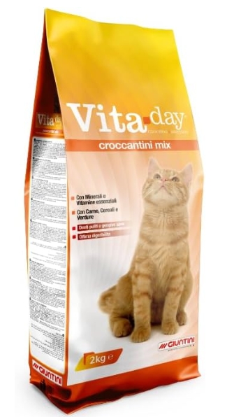 Vita.Day - Dry Food - For Adult Cats - 2 kg - Croccntini Mix
