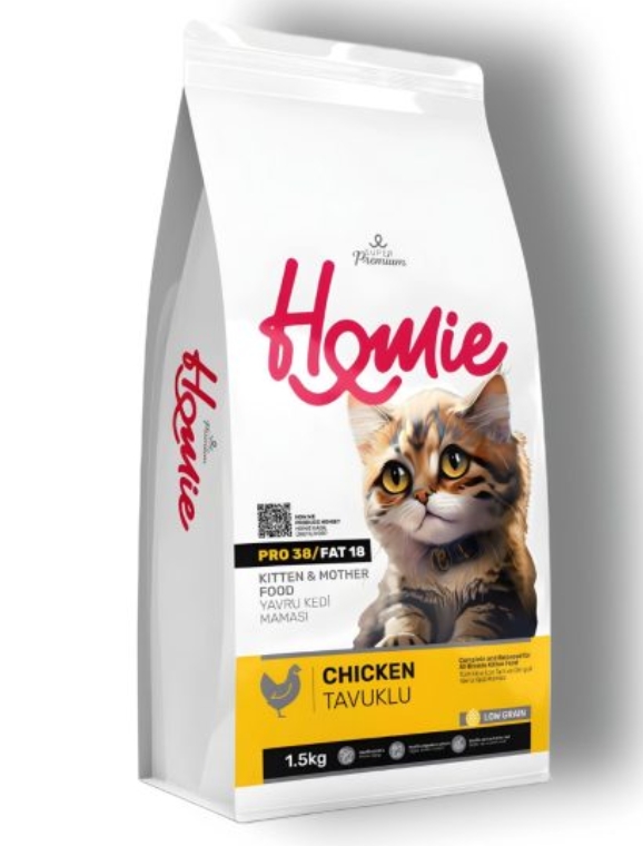 Homie - Dry Food - Super Premium - For Kitten & Mother Cats - 1.5 kg - Chicken