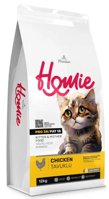 Homie - Dry Food - Super Premium - For Kitten & Mother Cats - 12 kg - Chicken