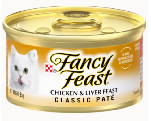 Purina - Fancy Feast - Can 85 gm - For Adult Cats - Chicken & Liver