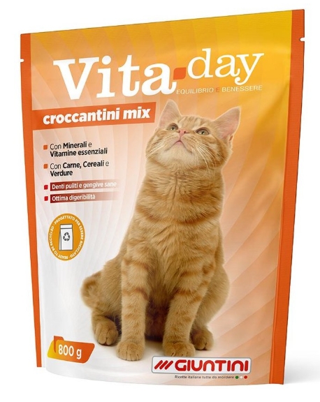 Vita.day - Dry Food - For Adult Cats - 800 gm - Croccantini Mix