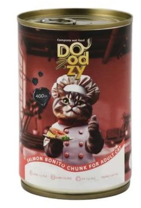 Doodzy - Can 400 gm - Adult Cats - Salmon