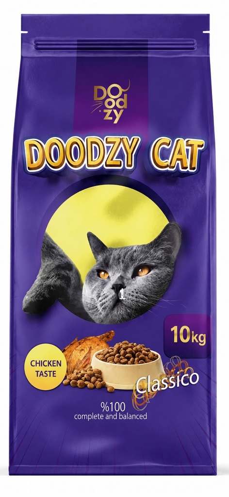 Doodzy - Dry Food - For Adult Cats - 10 kg - Classic