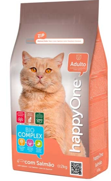 HappyOne - Dry Food - For Adult Cats - 2 kg - Salmon