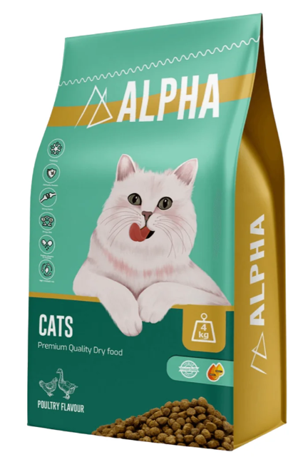 Alpha - Dry Food - For Adult Cats - 4 kg - Poultry