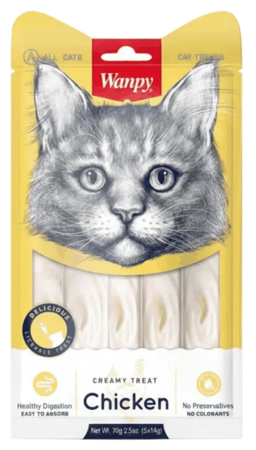 Wanpy - Cat Treat - Cream Treat - Pouch 70 gm - With Chicken