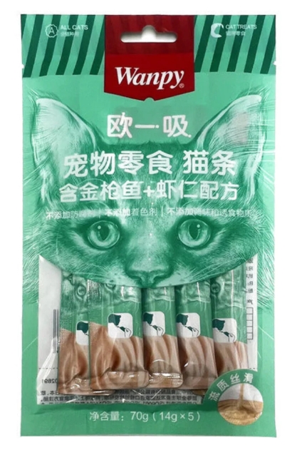 Wanpy - Cat Treat - Cream Treat - Pouch 70 gm - With Tuna