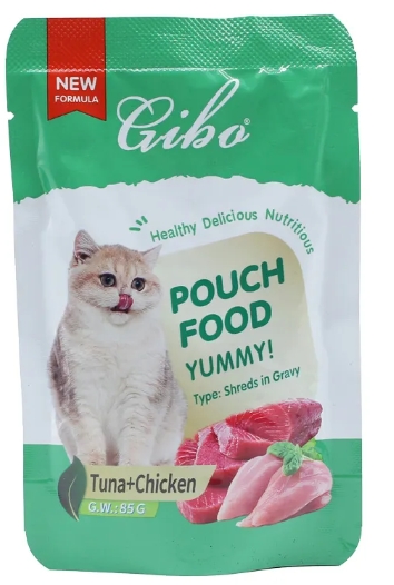 gibo- Cat Treat - Pouch 85 gm - Tuna & Chicken