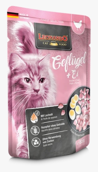 Leonardo - Cat Treat - Pouch 85 gm - Adult - Poultry & Egg