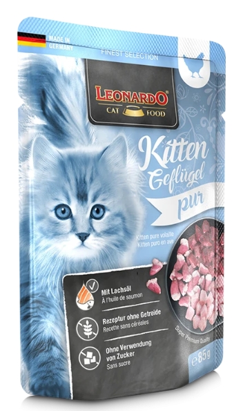 Leonardo - Cat Treat - Pouch 85 gm - Kitten - Poultry