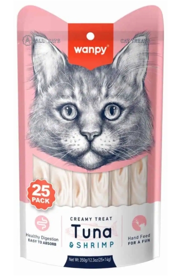 Wanpy - Cat Creamy Treat - 350gm - 25 Pcs - Tuna