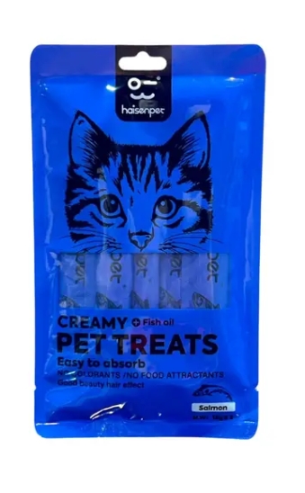 Haisenpet - Cat Creamy Treat - 15 gm - 5 Pcs - Salmon