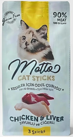 Motto - Cat Sticks - 5 gm - 3 Pcs - Chicken & Liver
