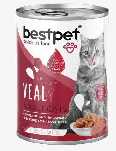 Bestpet - Can 400 gm - Adult Cats - Veal