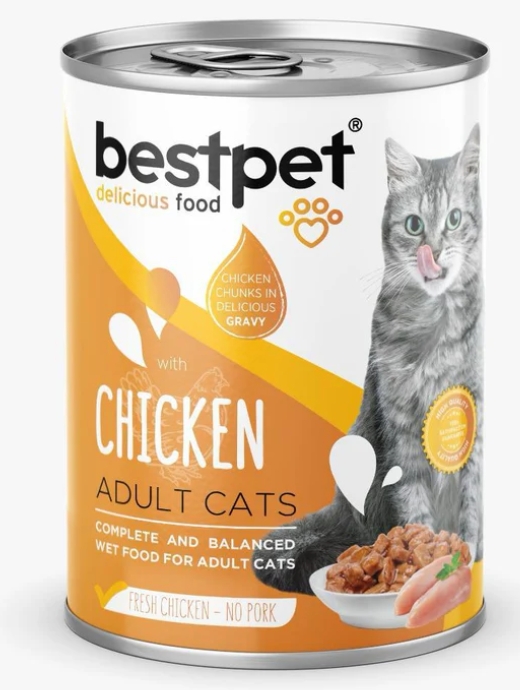 Bestpet - Can 400 gm - Adult Cats - Chicken