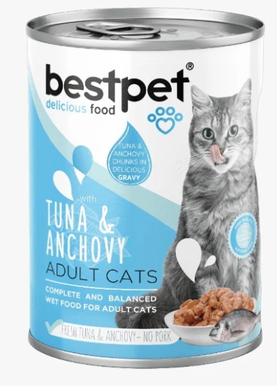 Bestpet - Can 400 gm - Adult Cats - Tuna & Anchovy