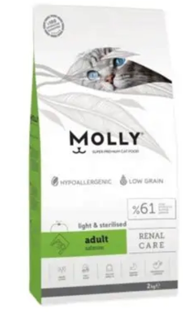 MOLLY - Dry Food - For Adult Cats - 2 kg - Salmon