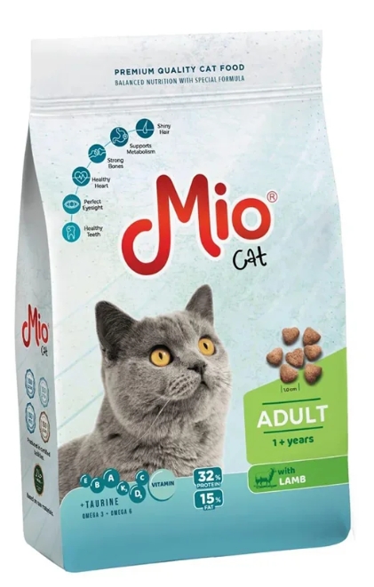 Mio - Dry Food - For Adult Cats - 1 kg - Lamb