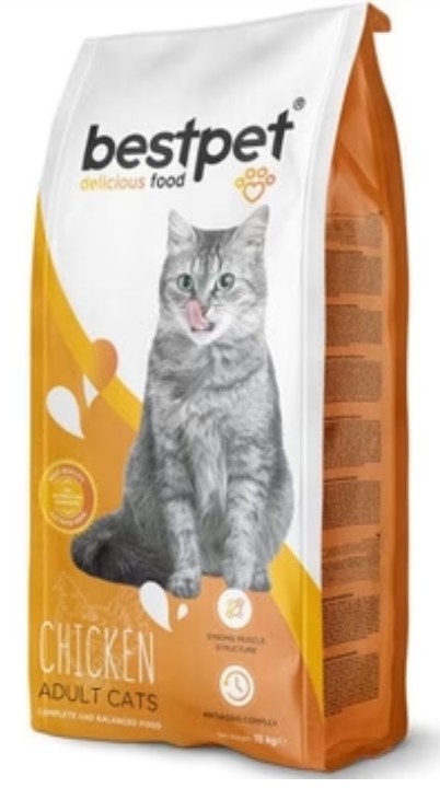 BestPet - Dry Food - For Adult Cats - 15 kg - Chicken