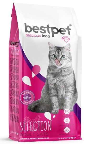 BestPet - Dry Food - For Adult Cats - 15 kg - Selection