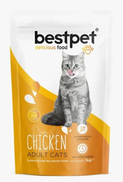 BestPet - Dry Food - For Adult Cats - 1 kg - Chicken