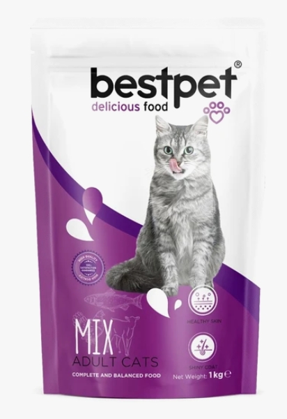 BestPet - Dry Food - For Adult Cats - 1 kg - Mix